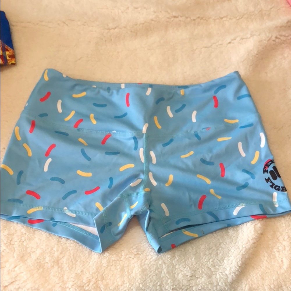 Feed Me Fight Me blue sprinkles shorts